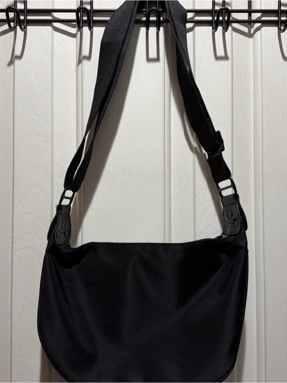 Black Crossbody Shoulder Bag - Classic Minimalist Design
